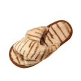 thumbnail image 2 of uublik Womans Fuzzy Slippers Indoor Home Slippers House Slippers Open-Toe Breathable Winter Indoor Slippers, Khaki, 2 of 5