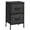 Charcoal Black Wood Grain, variant on GALAXHERO Nightstand with Drawer, Bedside Table with 2 Drawers, Small Dresser for Bedroom, End Table with Fabric Bins for Living Room, Closet, Dorm, Greige Oak