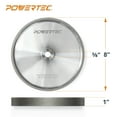 thumbnail image 7 of POWERTEC CBN Grinding Wheel 8 Inch 180 Grit, Bench Grinder Wheel for Sharpening HSS Tools, Lathe Tools & Chisel Set, 8" x 1" Wide, 5/8" Arbor Bench Grinder Wheels for Bench Grinder (15700N), 7 of 7