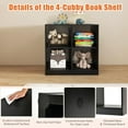thumbnail image 6 of Cube Bookcase, White Book Shelf with 4 Cubes, 2-Tier Small Display Shelf, Low Bookshelf Under Window, Cubical Storage Shelves for Bedroom, Living Room, Home Office, 6 of 6