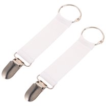 LOLIPPYY White Travel Hat Clip for Sport with Elastic Adjustable Clips 2Pcs