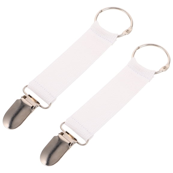 LOLIPPYY White Travel Hat Clip for Sport with Elastic Adjustable Clips 2Pcs