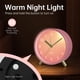 thumbnail image 4 of Reloj Despertador Analógico JALL Súper Silencioso 10 cm con Luz Nocturna Rosa, 4 of 7