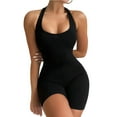thumbnail image 2 of sunsanly U-Neck Sleeveless Racer Back Ribbed Yoga Jumpsuit Solid Color High Elastic Bodycon Jumpsuit Activity Streetwear, 2 of 7