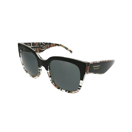 Burberry Women's Be4271-372987-56 Black Cat Eye Sunglasses