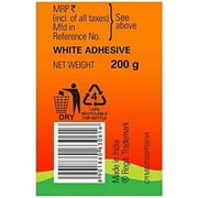 Fevicol Non-Toxic Craft Glue for Crafting with Squeeze Bottle, White, 200 gm