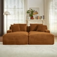thumbnail image 7 of 78.8" Oversized Double Chaise Lounge Sofa Indoor, Holaki Modern Corduroy Upholstered Sectional Sofa Cloud Couch Loveseat Sleeper Bed with High-Density Spring Padding, No Assembly Required, Green, 7 of 7