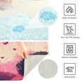 thumbnail image 3 of Yayeee Bath Rug for Bathroom Floor Non Slip Contour Fluffy Soft Absorbent Mat, 20"x24", Pixel Floating Hearts, 3 of 7