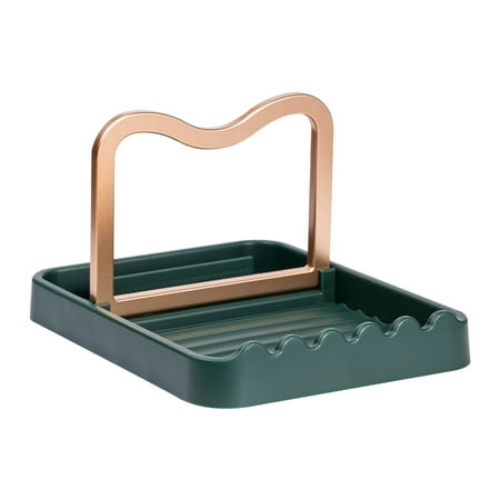 

TERGAYEE Spoon Rest for Multiple Utensils & Lid Holder Spoon Rest for Stove Top Utensil Rest for Kitchen Counter Cooking Spoon Holder with Drip Pad for Stove Top
