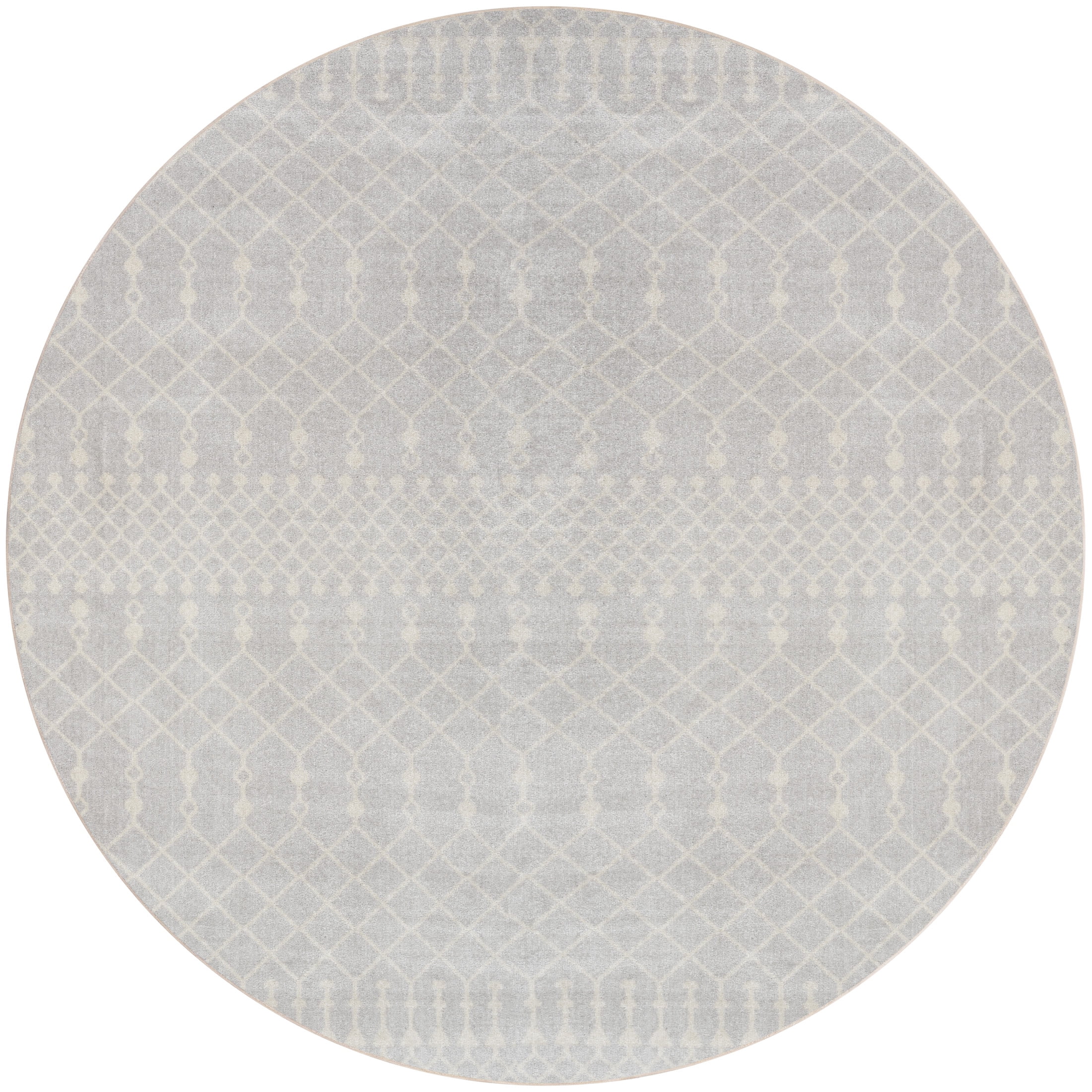 Nourison Astra Machine Washable 4' x Round Grey Bohemian Indoor Rug