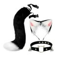 thumbnail image 1 of Anime Tail Diadema Accesorios de Halloween Props Animal Peluches Furry para fiesta Adulto negro Soledad Traje de juego de cosplay, 1 of 10
