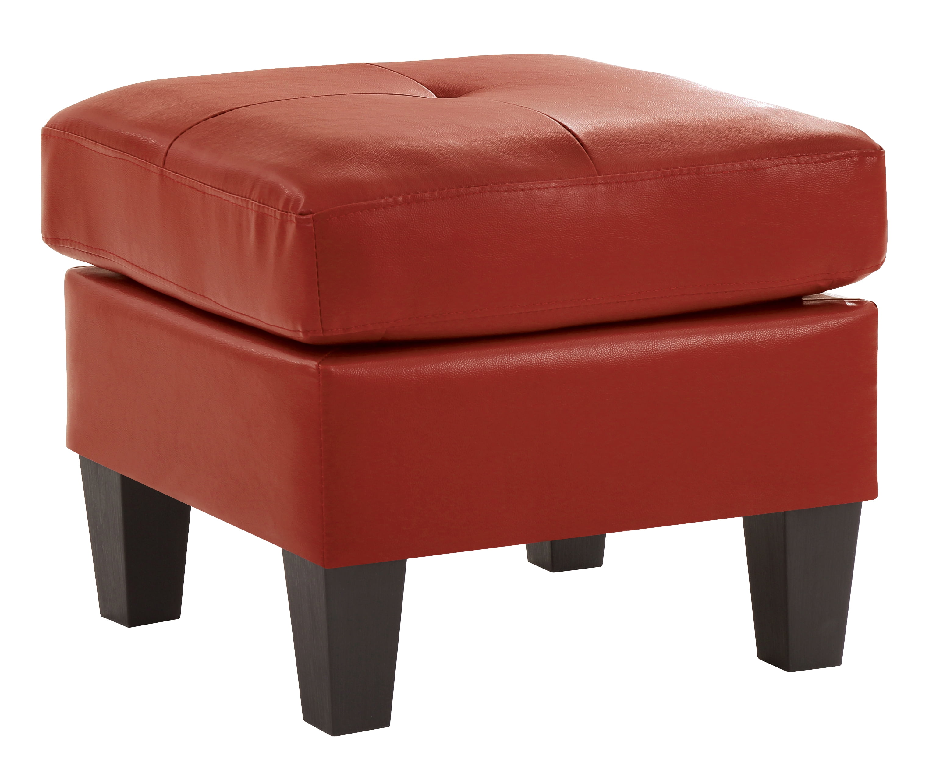 Glory Furniture Newbury Ottoman in Red Color