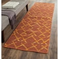 thumbnail image 3 of Contemporary Rug - Straw Patch Wool/Cotton -Rust/Gold-Color:Rust/Gold,Design:Contemporary,Shape:Rectangle,Size:8'L x 5' W, 3 of 8