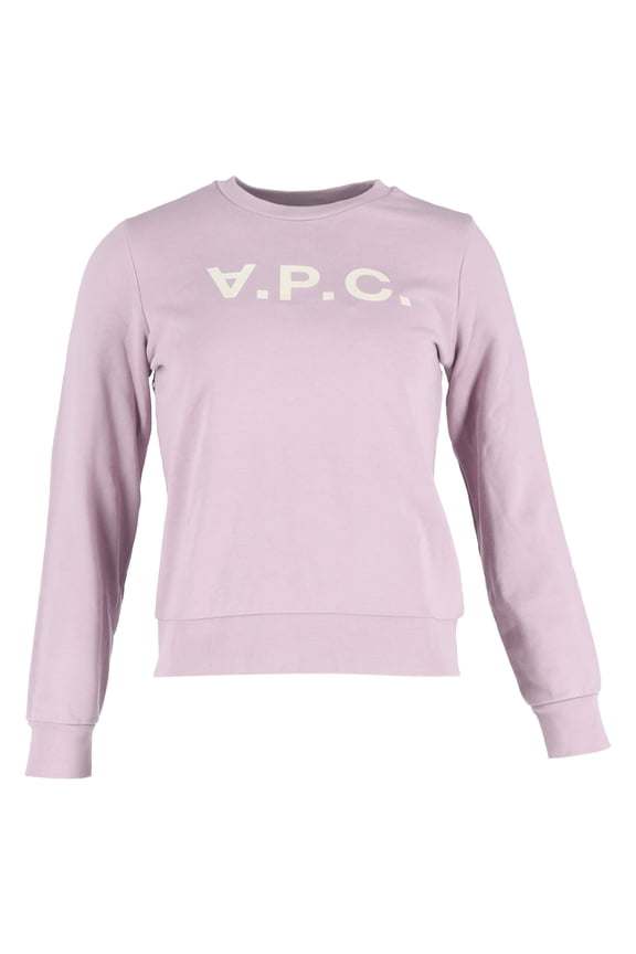 Pre-Owned A.P.C. Logo Sweater in Purple Cotton
