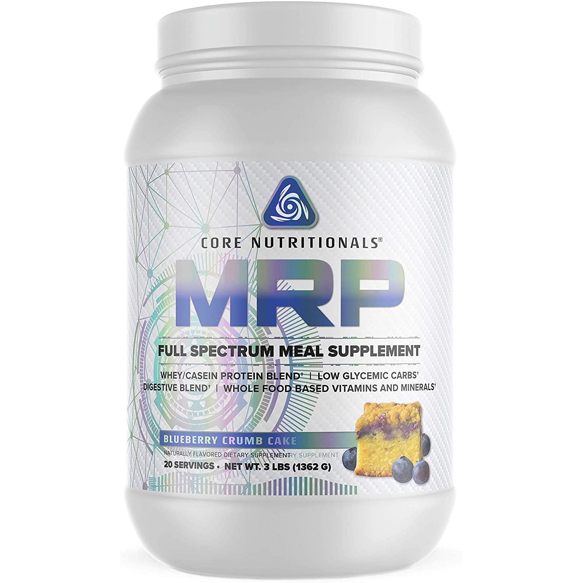 Core Nutritionals Platinum MRP Full Spectrum Meal Replacement, Sustained Release for All Day Amino Acid Support, 27G Protein, 20 Servings (Blueberry Crumb Cake)