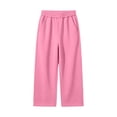 thumbnail image 3 of Kids Sweatpants Kids Elastic Waist Wide Leg Sweatpants Boys Girls Loose Casual Trousers With Side Pockets Soft Daily Jogger Pants Pink 9-10 Years, 3 of 8