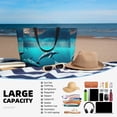 thumbnail image 5 of Balery Hawaiian Ship Dolphin Beach Travel Bag - Water-Resistant, Large Capacity Lightweight Tote with 7 Pockets for Women and Men - Perfect for Beach, Pool, Gym, and Travel, 5 of 7