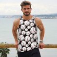 thumbnail image 4 of Wukai Cute Baseball Print Men’s Workout Tank Top Sleeveless Muscle T shirt Gym Running Fitness Tank Top-Large, 4 of 7