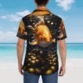 thumbnail image 4 of Fotbe Golden Koi And Treasure Camisa Hawaiana para Hombre Unisex – Camisa Casual de Verano con Botones de Manga Corta de Algodón y Lino,XX-Large, 4 of 7