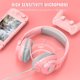 thumbnail image 2 of Onikuma con cable de auriculares Barra de red portátil Ajustable ajustable Auricular de juego Auricular con micrófono Pastel de recogida de 360 ​​grados Rosa Methold EL005818-03B, 2 of 7