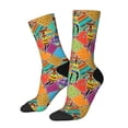 thumbnail image 2 of Uemuo Dancing African Womans Pattern Women's Crew Socks, Soft Durable Breathable Moisture-Wicking with Odor Control Cotton socks, 2 of 9