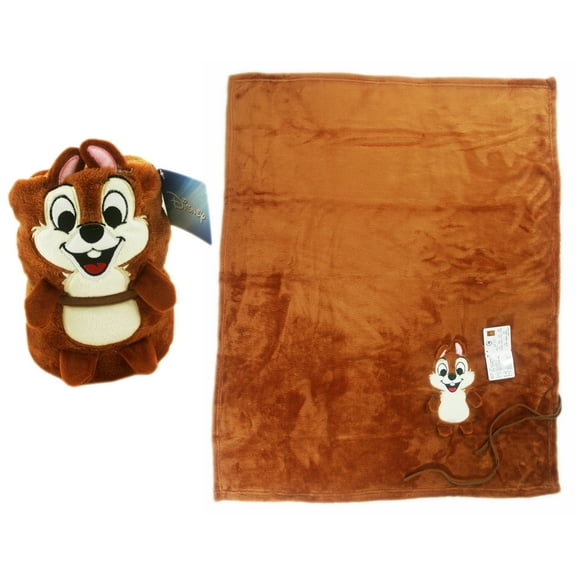 Disney's Chip Brown Colored Ultra Soft Plush Roll-Up Children's Blanket