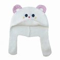 thumbnail image 1 of Knitted Brimless Hat Cartoon Bear Hat for Outdoor Activity Windproof Winter Ear Flap Hat All Matching Warm Headpiece brown, 1 of 5