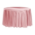 thumbnail image 1 of 1 Pc, Satin 120" Round Tablecloth - Dusty Rose/Mauve(Machine Washable & Cool Dry) For Wedding Or Event Decor, 1 of 1