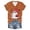 W10-Orange, variant on Rhuody Womens Halloween T Shirts Casual V Neck Tops Graphic Prints Short Sleeve Hallowmas Tee Durable Fall Wear L Orange