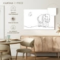 thumbnail image 5 of Elephant Stock Butterfly And Elephant Wall Art - Horizontal Canvas Wall Art - Living Room Wall Decor - Animal Canvas - White And Black Decor - 30" x 20", 5 of 8