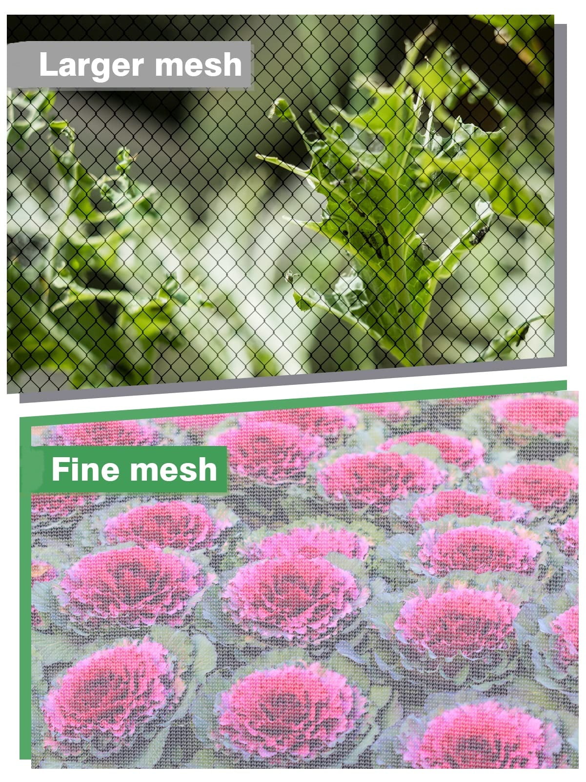 Garden Netting Mesh Plant Cover - 4×4×2 FT Plant Covers Net for Square Raised Garden Bed, Ultra Fine Garden Mesh Netting Protection from Bird Pest Barrier Net Row Cover for Plant Fruit Vegetable