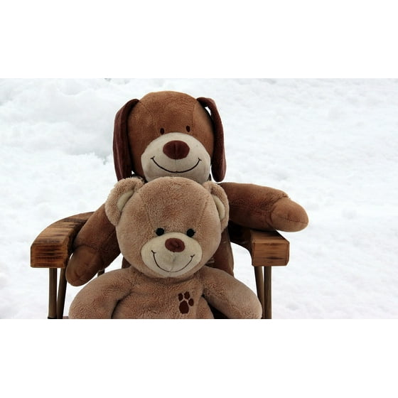 Framed Art For Your Wall Teddy Bears Embrace Stuffed Animal Soft Toy 10x13 Frame
