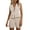 Khaki, variant on Stylish Women's Skirt Suit Set For And Casual Use V Neck Design With Pockets For Spring And Summer Fashion