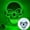 Fluorescent Green, variant on LED Halloween Skull Mask Light Up Scary Skeleton Face Mask for Adults Teens Cosplay Party Supplies