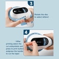 thumbnail image 5 of 5IN Handheld Embossing Label Maker Machine Manual Rotary Label Printer with Waterproof Embossed Tape Portable Hand Labeler for Home Kitchen Office School Storage Organization,Green, 5 of 8