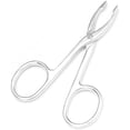 thumbnail image 6 of 2 Pieces Tweezers Scissor Handle Straight Tip Scissor Shaped Eyebrows Tweezers for Hair Plucker Remover Facial Hair Eyebrows Care (Silver and Black), 6 of 9
