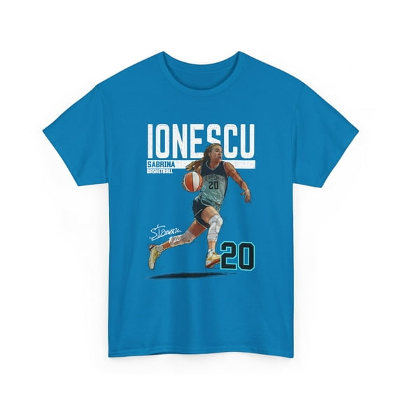 New York Sabrina Ionescu 20 Cartoon W Basketball fan Unisex Cotton Tee