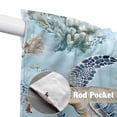 thumbnail image 2 of Coastal Kitchen Window Curtains, Swag Curtains Valance for Bedroom Living Room Bathroom, Sea Turtle Summer Beach Nautical Coral Rod Pocket Window Treatment Curtain Block Drapes 2 Panels 36"x45", 2 of 9