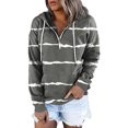 thumbnail image 2 of Vedolay Half Zip Sweatshirt Women 2023 Hoodies for Women 2023 Oversized Hooded Sweatshirts Casual Long Sleeve Pullover Loose Lightweight Fall Clothes,Gray L, 2 of 4