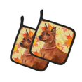 thumbnail image 1 of ""Caroline'S Treasures Pinscher Miniatura Agarradera Para Maceta Decorada 7,5 Alto X 7,5 Ancho Hojas De Otoño"", 1 of 1