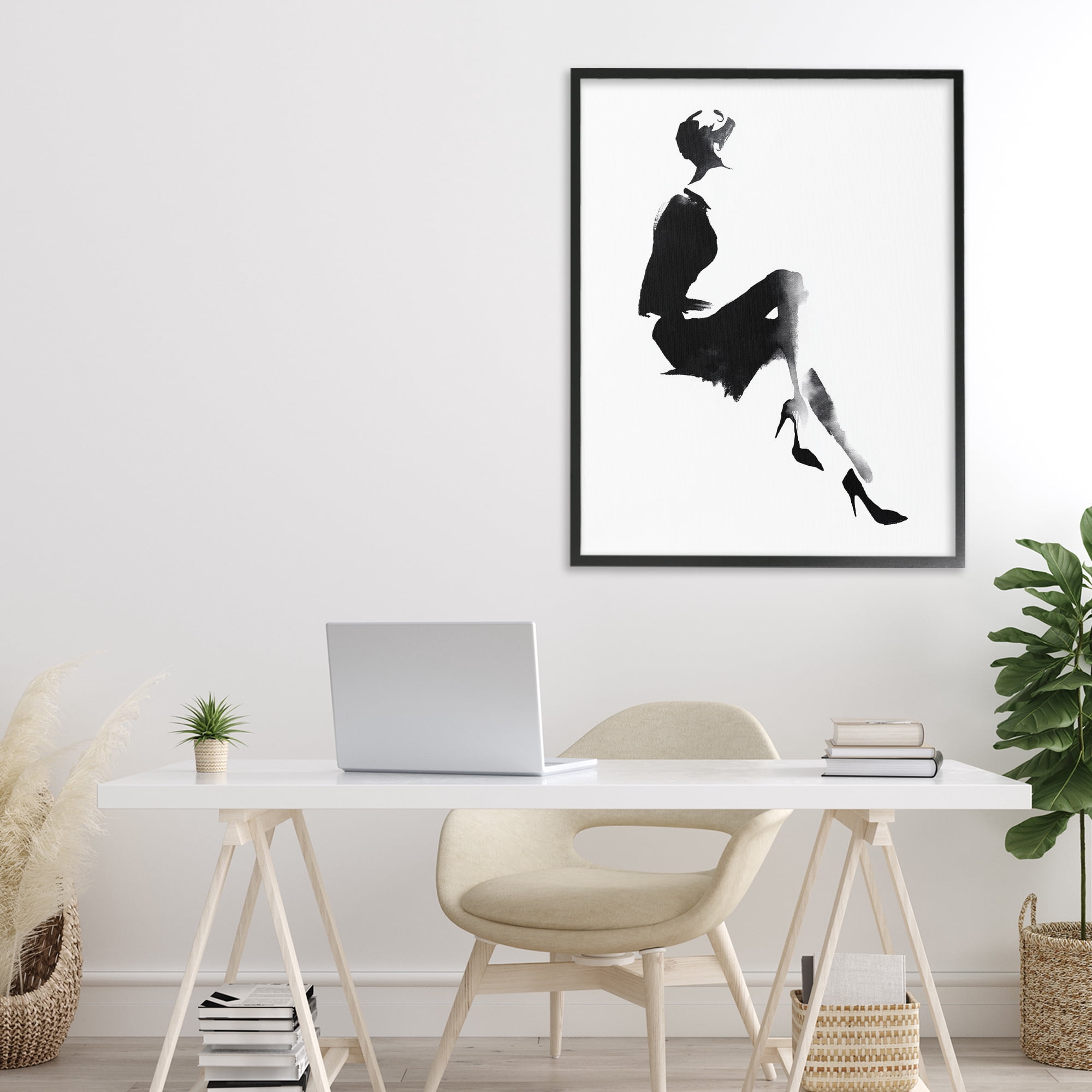 Stupell Industries Chic Silhouette Noir Black Framed Giclee Art, design by Svetlana Aleynikova