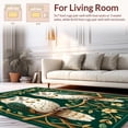 thumbnail image 2 of ODIKA 6' x 9' Machine Washable Non-Slip Area Rug, Art Nouveau Owl High Traffic Rug, Green, 256998, 2 of 7