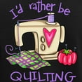 thumbnail image 3 of CafePress - I'd Rather Be Quilting Women's Dark Pajamas - Women's Short Sleeve Print T-Shirt and Pants Dark Cotton Pajama Set, 3 of 7