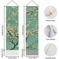 thumbnail image 3 of Paquete de 2 tapices de flor de albaricoque, tapiz floral de almendra floreciente, vertical, largo, estético, para puerta, cortina, borla, para colgar en la pared, 3 of 7