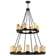 thumbnail image 2 of Meyda Tiffany 140432 Loxley 18 Light 42" Wide Pillar Candle Style Chandelier - Chestnut, 2 of 7