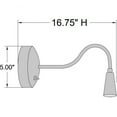 thumbnail image 4 of 62089LED-BRZ Access Lighting 16.7 Inch 1W 1 LED Gooseneck Wall Sconce-Bronze Finish, 4 of 8