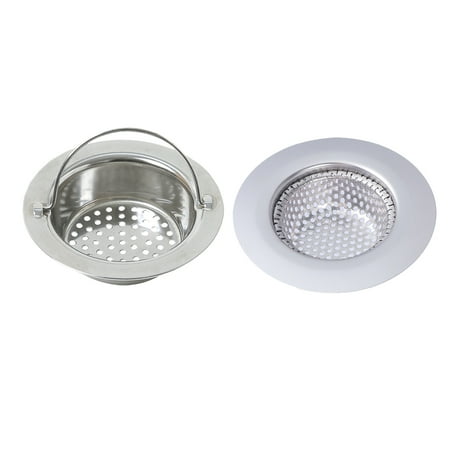 

2Pcs Durable Stainless Steel Filter Covers Durable Thickened Sewer Sink Drain Covers for Home Kitchen Bathroom
