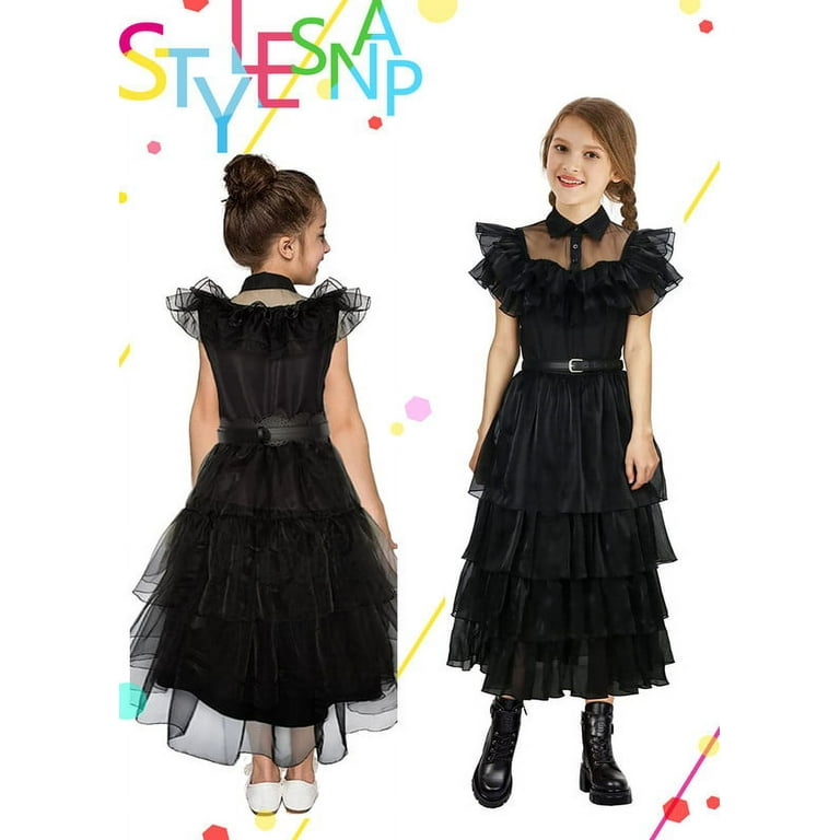 Wednesday Addams Dress for Kids GirlsAddams Family Party Costume Academy  Uniform Dance Dresses Halloween Cosplay Party Dress