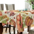 thumbnail image 3 of SKYSONIC Thanksgiving Pumpkin Tablecloth Waterproof Washable Polyester Square Table Cover Durable Tablecloth for Kitchen Dining Table Party Decor (54 X 72 Inch), 3 of 7