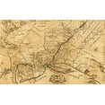 thumbnail image 2 of Vintage Maps 14x10 Gold Ornate Wood Framed with Double Matting Museum Art Print Titled - Seat of War in America 1777, 2 of 4